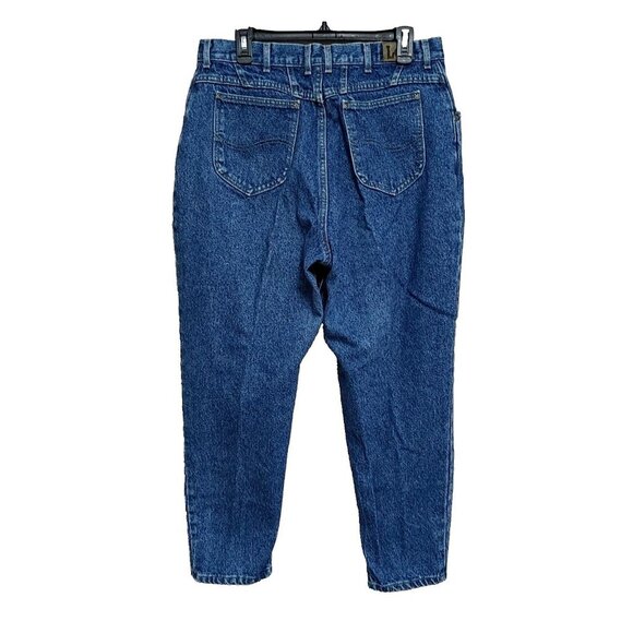 Lee Mom Jeans Vintage High Waist Cotton Blue Jeans Size 18W/ Petite USA Denim - Picture 3 of 3